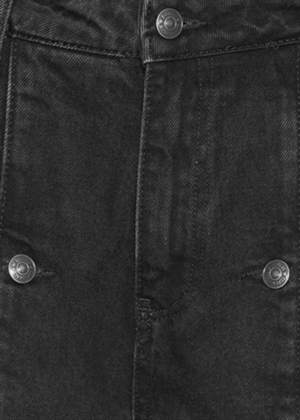 Button detail wide jeans Black Denim ROTATE By Birger Christensen 